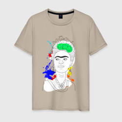 Фрида портрет лайн арт – Мужская футболка хлопок с принтом купить со скидкой в -20%