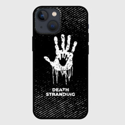 Чехол для iPhone 13 mini Death Stranding с потертостями на темном фоне