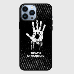 Чехол для iPhone 13 Pro Max Death Stranding с потертостями на темном фоне