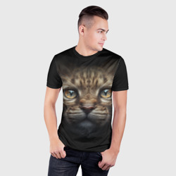 Мужская футболка 3D Slim Мордочка котенка - фото 2