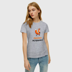 Женская футболка хлопок Лисичка истеричка - фото 2