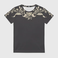 Женская футболка 3D Винтажная роза