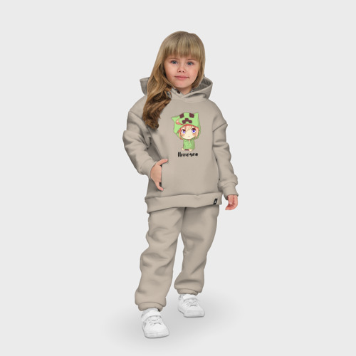 Детский костюм хлопок Oversize Инночка - Майнкрафт, цвет миндальный - фото 8