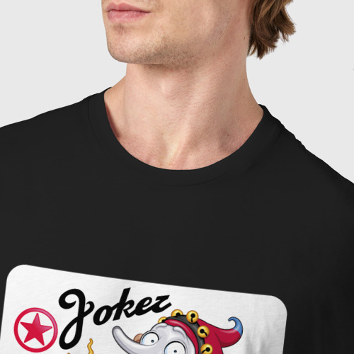 Мужская футболка хлопок Joker - playing card, цвет черный - фото 6