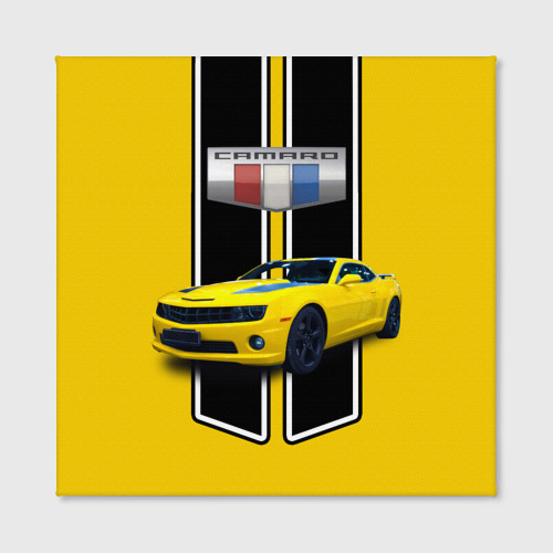 Холст квадратный Мощный маслкар Chevrolet Camaro 2010 года, цвет 3D печать - фото 2