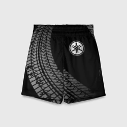 Детские спортивные шорты 3D Yamaha tire tracks