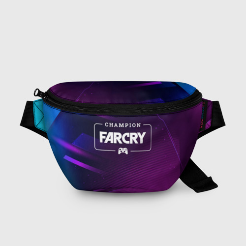 Поясная сумка 3D Far Cry gaming champion: рамка с лого и джойстиком на неоновом фоне