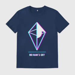 Мужская футболка хлопок No Man's Sky в стиле glitch и баги графики
