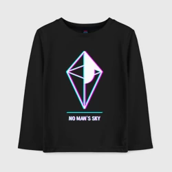 Детский лонгслив хлопок No Man's Sky в стиле glitch и баги графики