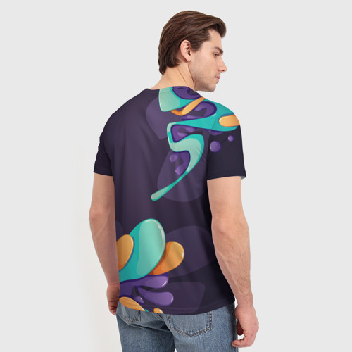 Мужская футболка 3D с принтом Roblox graffity splash, вид сзади #2