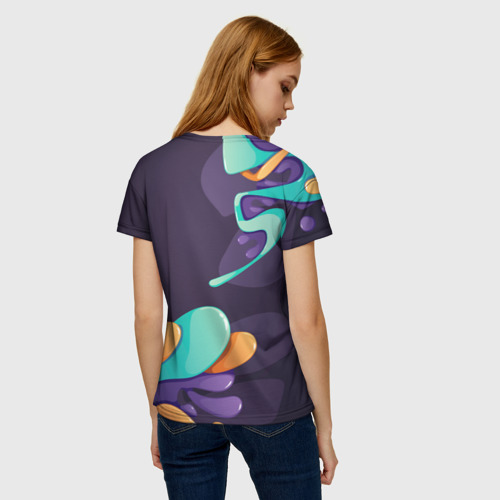 Женская футболка 3D с принтом Roblox graffity splash, вид сзади #2