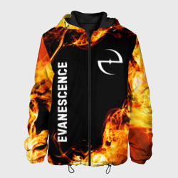 Мужская куртка 3D Evanescence и пылающий огонь