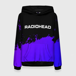 Женская толстовка 3D Radiohead purple grunge