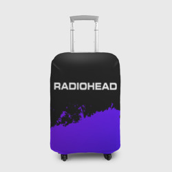 Чехол для чемодана 3D Radiohead purple grunge