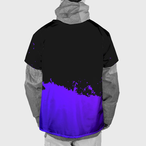 Накидка на куртку 3D Radiohead purple grunge, цвет 3D печать - фото 2