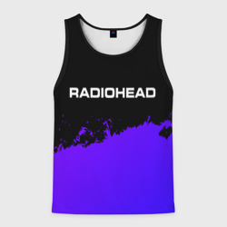 Мужская майка 3D Radiohead purple grunge