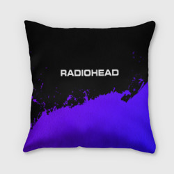 Подушка 3D Radiohead purple grunge