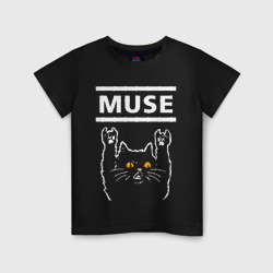 Светящаяся детская футболка Muse rock cat