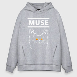Мужское светящееся худи Muse rock cat