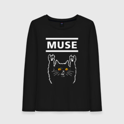 Женский лонгслив хлопок Muse rock cat