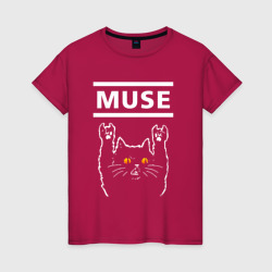 Светящаяся женская футболка Muse rock cat