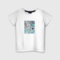 Детская футболка хлопок Лазурная абстракция