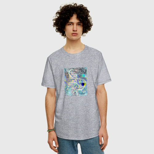 Мужская футболка хлопок Oversize с принтом Энергия познания, фото на моделе #1