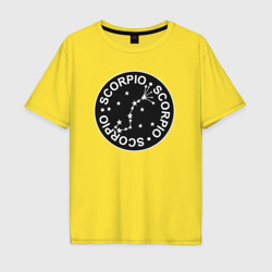 Мужская футболка хлопок Oversize Скорпион - знак зодиака