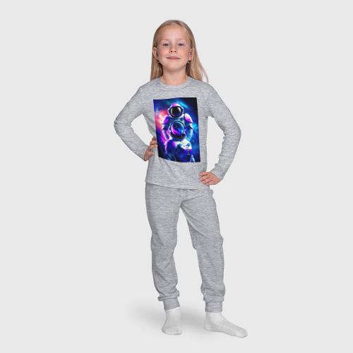 Детская пижама с лонгсливом хлопок с принтом Космический герой, фото #4