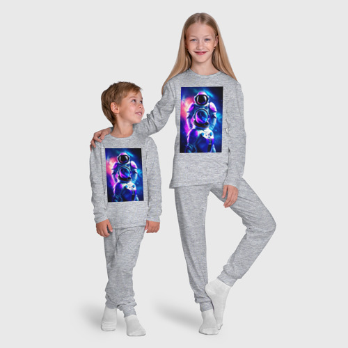Детская пижама с лонгсливом хлопок с принтом Космический герой, фото #5