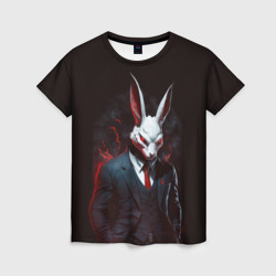 Женская футболка 3D Devil rabbit