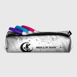 Пенал школьный 3D Angels of Death glitch на светлом фоне: надпись и символ - фото 2
