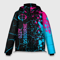 Мужская зимняя куртка 3D Ozzy Osbourne - neon gradient: по-вертикали