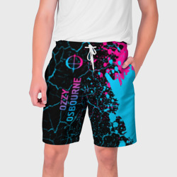 Мужские шорты 3D Ozzy Osbourne - neon gradient: по-вертикали