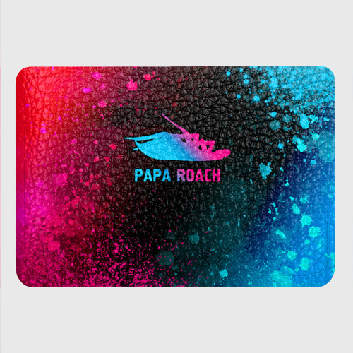 Картхолдер с принтом Papa Roach - neon gradient - фото 4