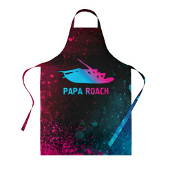 Фартук 3D Papa Roach - neon gradient