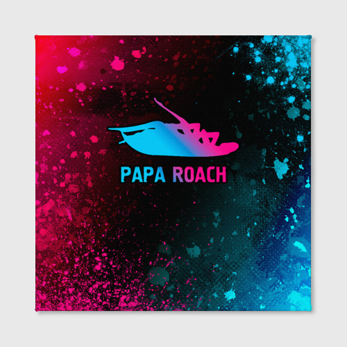 Холст квадратный Papa Roach - neon gradient, цвет 3D печать - фото 2