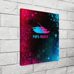 Холст квадратный Papa Roach - neon gradient - фото 2