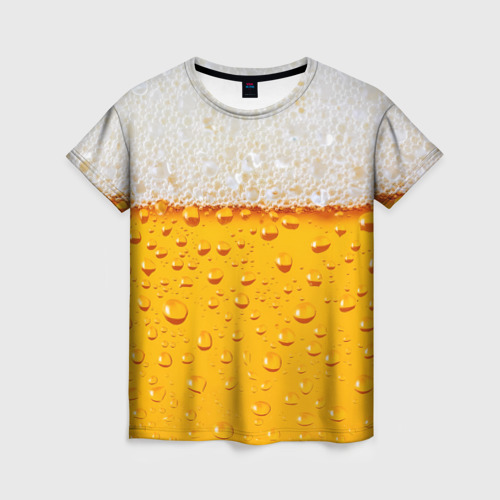 Женская футболка 3D с принтом Пенное, вид спереди #2
