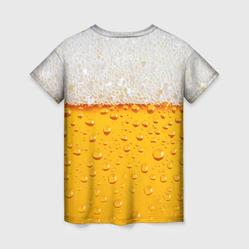 Женская футболка 3D с принтом Пенное, вид сзади #1
