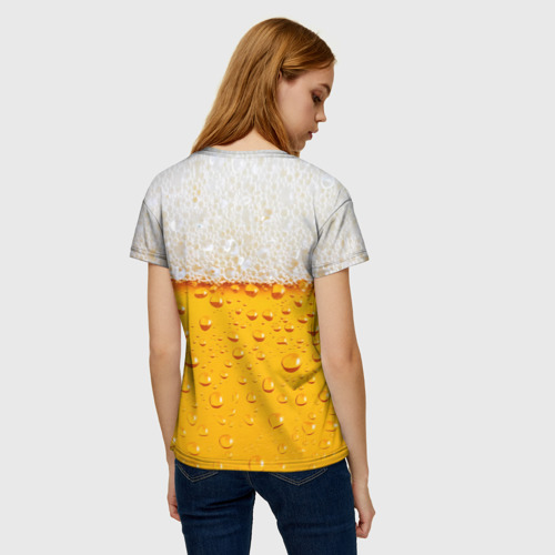 Женская футболка 3D с принтом Пенное, вид сзади #2