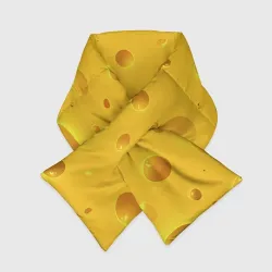 Шарф-пуховик 3D Сырная текстура