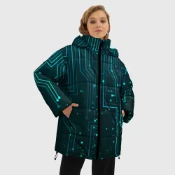 Женская зимняя куртка Oversize Микросхема - фото 2