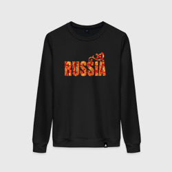 Женский свитшот хлопок Russia: в стиле хохлома