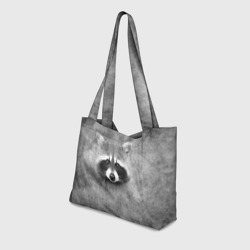 Пляжная сумка 3D Енот - grunge style texture - фото 2