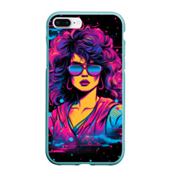 Чехол для iPhone 7Plus/8 Plus матовый Lady - Retrowave style