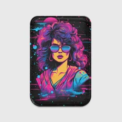 Картхолдер Magsafe магнитный Lady - Retrowave style