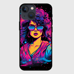 Чехол для iPhone 13 mini Lady - Retrowave style