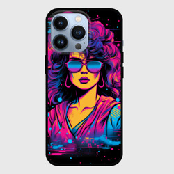 Чехол для iPhone 13 Pro Lady - Retrowave style