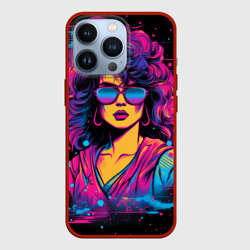 Чехол для iPhone 13 Pro Lady - Retrowave style